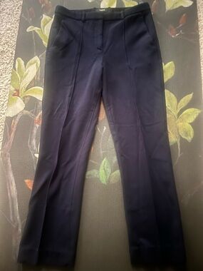 Theory Navy Cropped Stretchy Dress Pants
